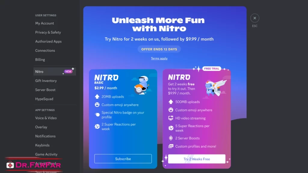 Discord Nitro Free Trial Moblie